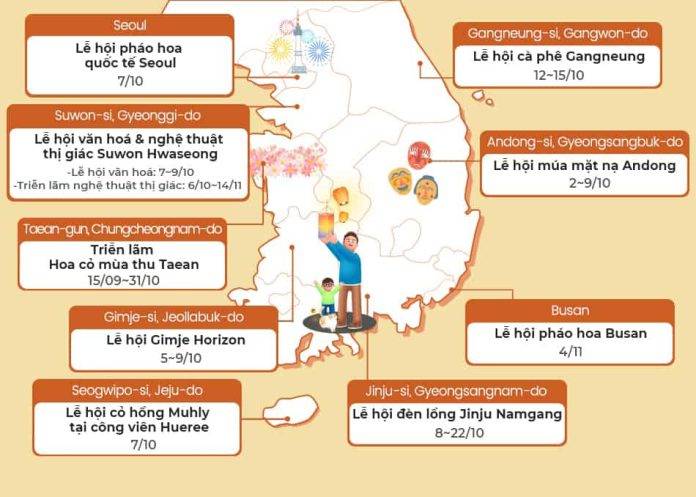Những lễ hội mùa thu Hàn Quốc (Tháng 9 và 10) không thể bỏ lỡ