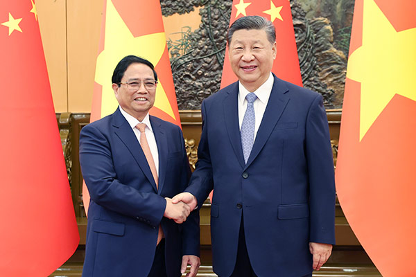 Thủ tướng Việt Nam hội đàm với Chủ tịch nước Trung Quốc tại Bắc Kinh